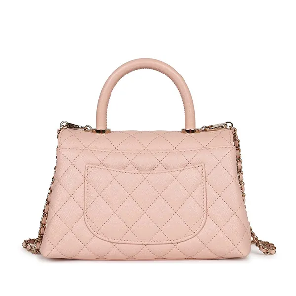 Túi Đeo Chéo Nữ Chanel Small Coco Handle Light Pink Caviar Light Gold Hardware Màu Hồng Nhạt - Túi xách - Vua Hàng Hiệu