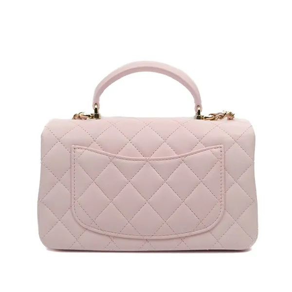 Túi Đeo Chéo Nữ Chanel Mini Flap Bag Light Pink Lambskin Light Gold Hardware Màu Hồng Nhạt