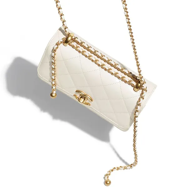 Túi Đeo Chéo Nữ Chanel Mini Flap Bag Màu Trắng