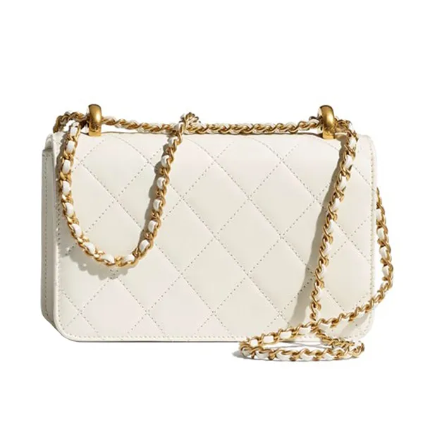 Túi Đeo Chéo Nữ Chanel Mini Flap Bag Màu Trắng
