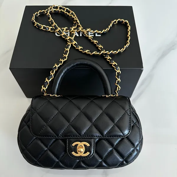 Túi Đeo Chéo Nữ Chanel Small Bag With Top Handle AS4573 Màu Đen