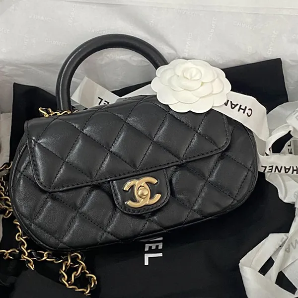 Túi Đeo Chéo Nữ Chanel Small Bag With Top Handle AS4573 Màu Đen