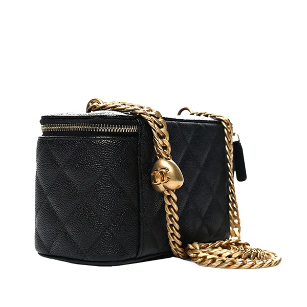Túi Đeo Chéo Nữ Chanel Sweet Heart Vanity With Chain Màu Đen
