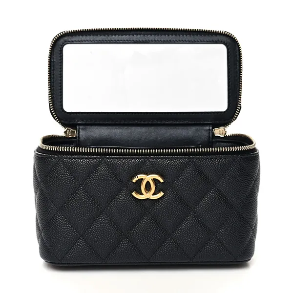 Túi Đeo Chéo Nữ Chanel Sweet Heart Vanity With Chain Màu Đen