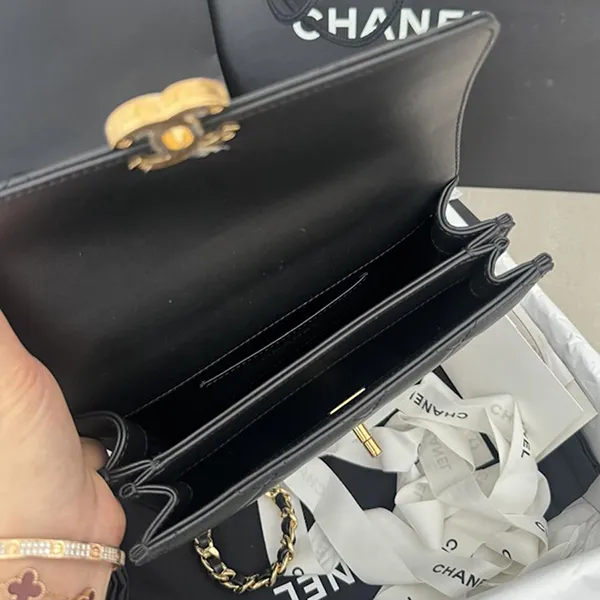 Túi Đeo Chéo Nữ Chanel Top Handle Bag 24P Màu Đen - Túi xách - Vua Hàng Hiệu