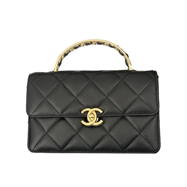 Túi Đeo Chéo Nữ Chanel Top Handle Bag 24P Màu Đen - Túi xách - Vua Hàng Hiệu