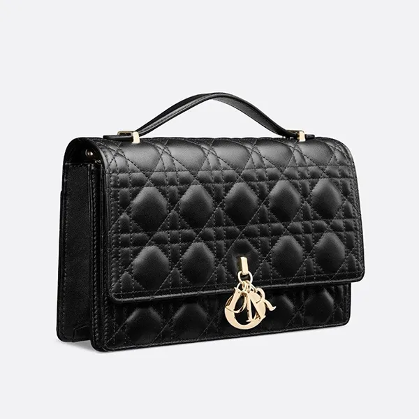 Túi Đeo Chéo Nữ Dior Miss Top Handle Bag M0997ONGE_M900 Màu Đen - Túi xách - Vua Hàng Hiệu