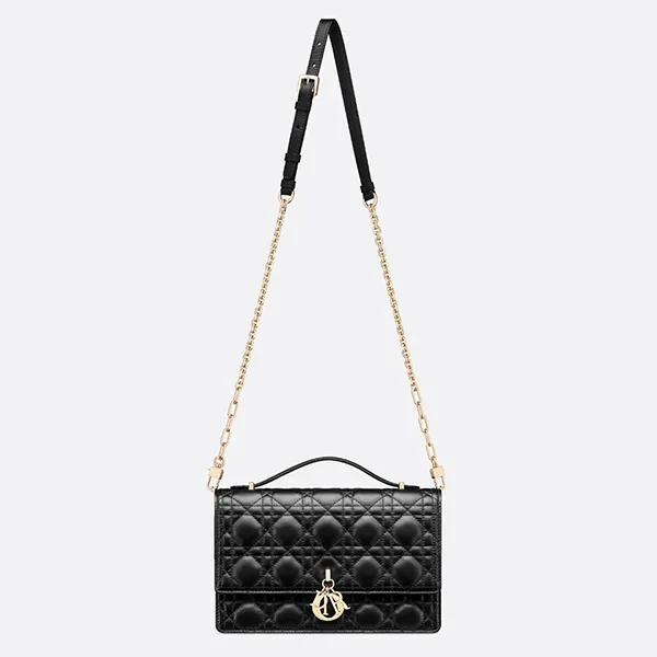 Túi Đeo Chéo Nữ Dior Miss Top Handle Bag M0997ONGE_M900 Màu Đen - Túi xách - Vua Hàng Hiệu