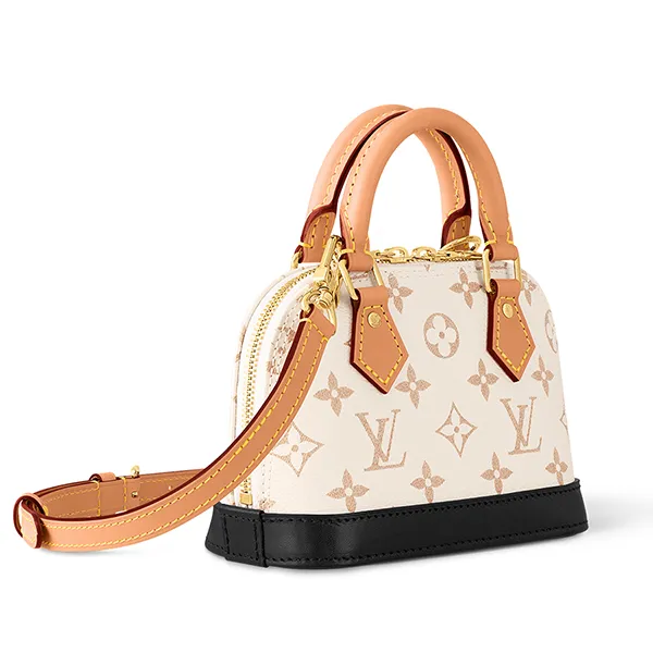 Túi Đeo Chéo Nữ Louis Vuitton LV Nano Alma 20 M46895 Màu Trắng Nâu