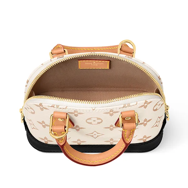 Túi Đeo Chéo Nữ Louis Vuitton LV Nano Alma 20 M46895 Màu Trắng Nâu