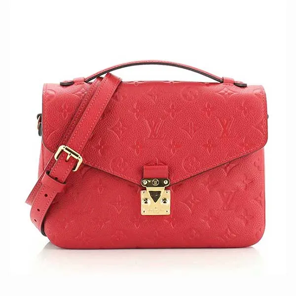Túi Đeo Chéo Nữ Louis Vuitton LV Pochette Metis Monogram Empreinte Leather Màu Đỏ - Túi xách - Vua Hàng Hiệu
