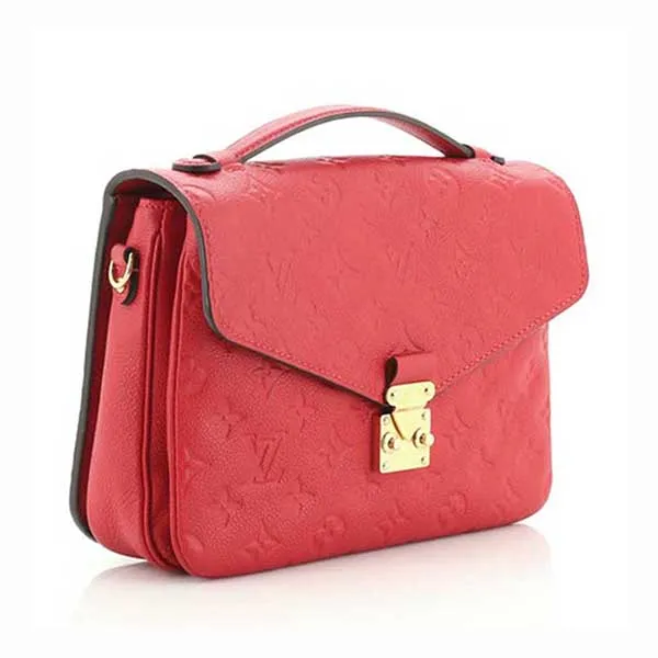 Túi Đeo Chéo Nữ Louis Vuitton LV Pochette Metis Monogram Empreinte Leather Màu Đỏ - Túi xách - Vua Hàng Hiệu