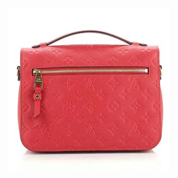 Túi Đeo Chéo Nữ Louis Vuitton LV Pochette Metis Monogram Empreinte Leather Màu Đỏ - Túi xách - Vua Hàng Hiệu