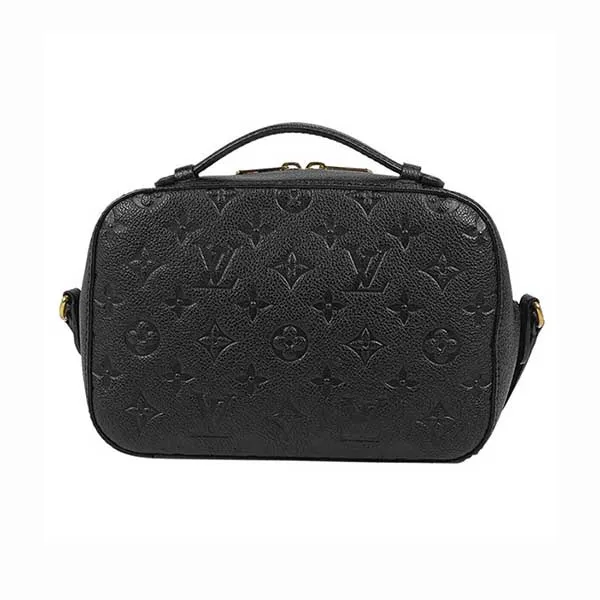 Túi Đeo Chéo Nữ Louis Vuitton LV Saintonge Fringe Pochette Shoulder Bag Monogram M44593 Màu Đen