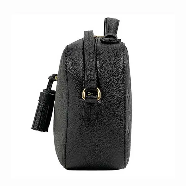 Túi Đeo Chéo Nữ Louis Vuitton LV Saintonge Fringe Pochette Shoulder Bag Monogram M44593 Màu Đen
