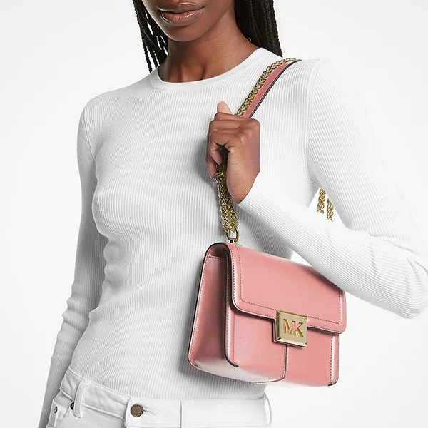 Túi Đeo Chéo Nữ Michael Kors MK Sonia Small Leather 35F1G6SS5L Màu Hồng