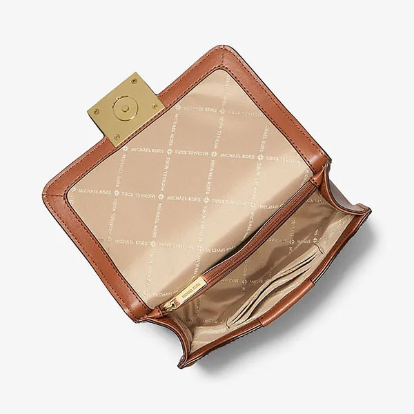 Túi Đeo Chéo Nữ Michael Kors MK Sonia Small 35F1G6SS5L Leather Màu Nâu