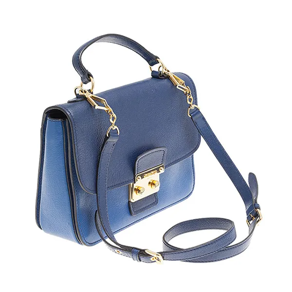 Túi Đeo Chéo Nữ Miu Miu Blue Bi Color Leather Madras Crossbody Bag Màu Xanh - Túi xách - Vua Hàng Hiệu