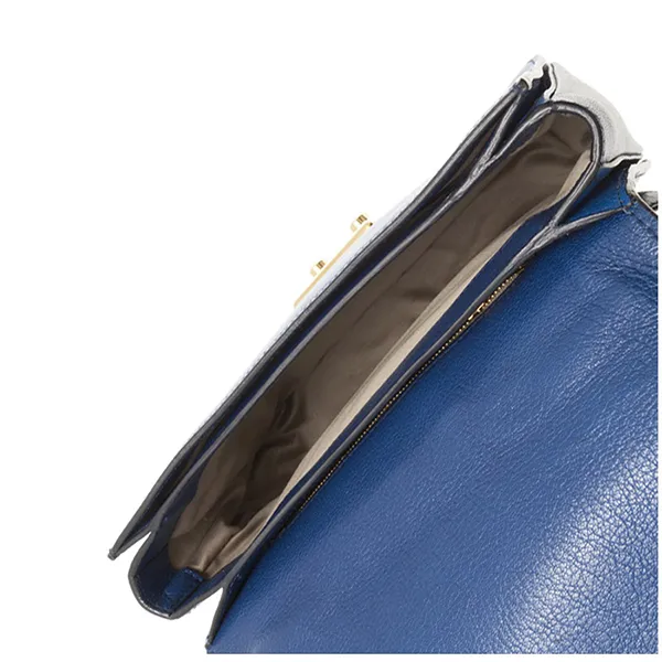 Túi Đeo Chéo Nữ Miu Miu Blue Bi Color Leather Madras Crossbody Bag Màu Xanh - Túi xách - Vua Hàng Hiệu