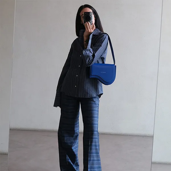 Túi Đeo Vai Nữ Biagini Onda Blue Màu Xanh