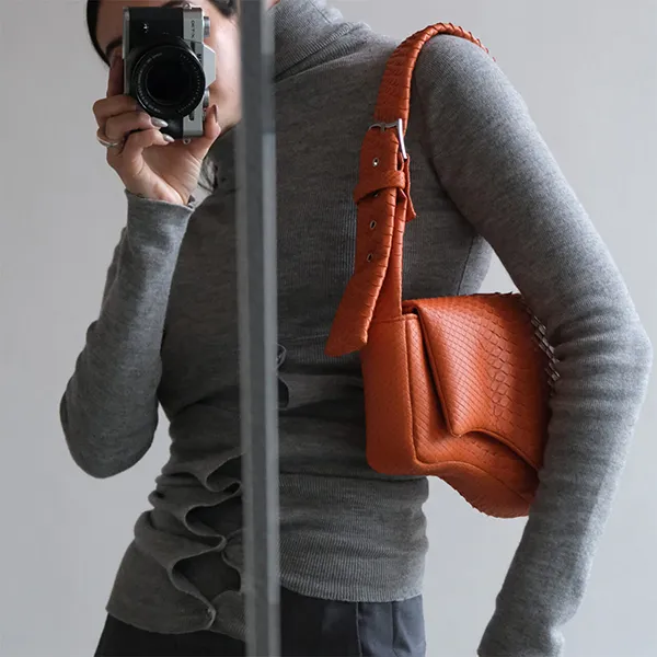 Túi Đeo Vai Nữ Biagini Onda Puffy Orange Màu Cam - Túi xách - Vua Hàng Hiệu
