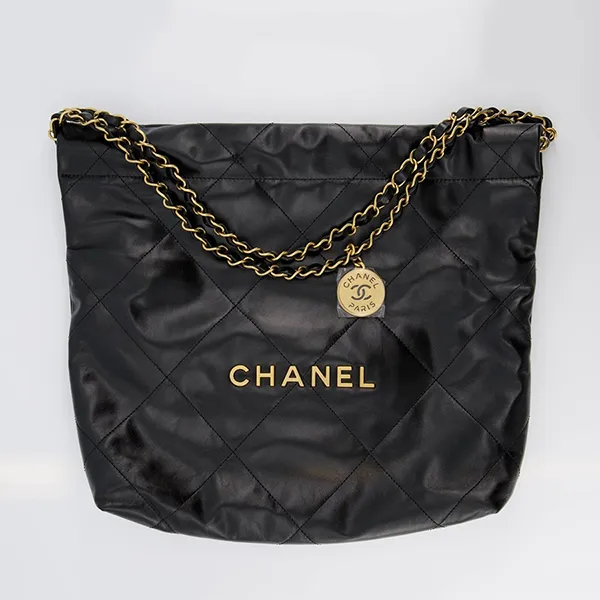 Túi Đeo Vai Nữ Chanel 22 Small Shiny Calfskin Gold Tone Metal Black Màu Đen - Túi xách - Vua Hàng Hiệu