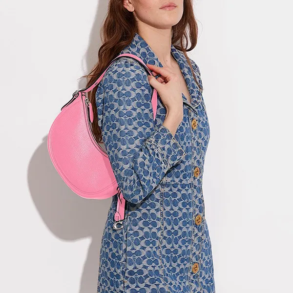 Túi Đeo Vai Nữ Coach Luna Shoulder Bag CC439 Flower Pink Màu Hồng