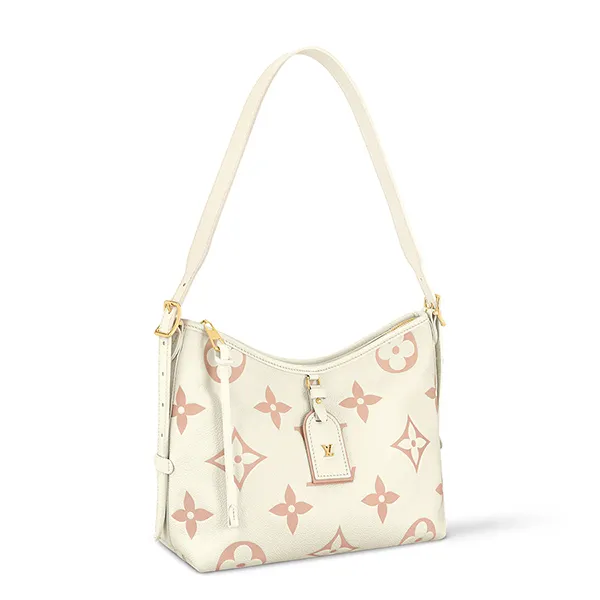 Túi Đeo Vai Nữ Louis Vuitton LV Carryall PM M24141 Màu Trắng Hồng