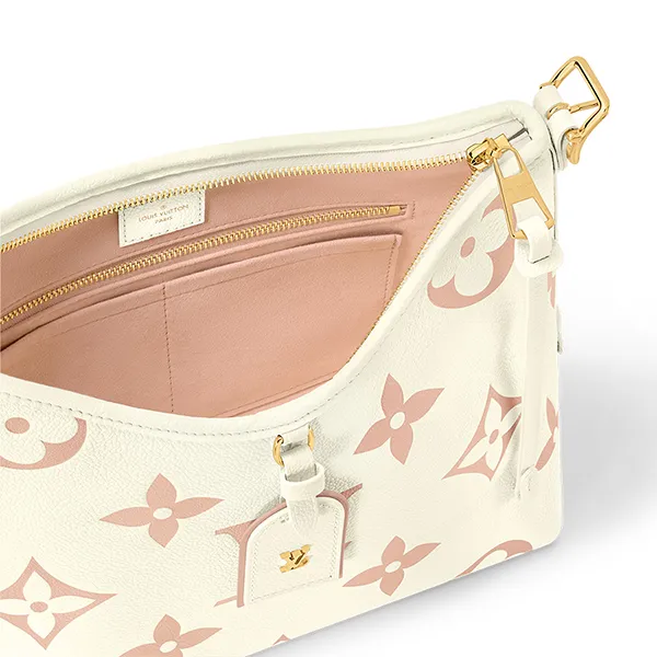 Túi Đeo Vai Nữ Louis Vuitton LV Carryall PM M24141 Màu Trắng Hồng