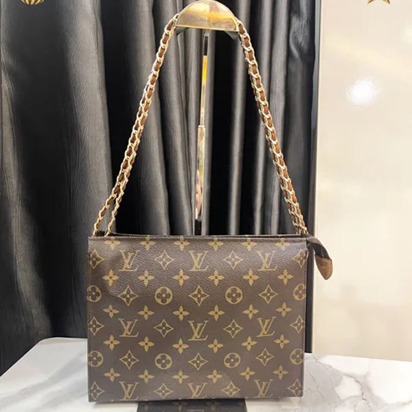 Túi Đeo Vai Nữ Louis Vuitton LV Pouch 26 Màu Nâu Đen