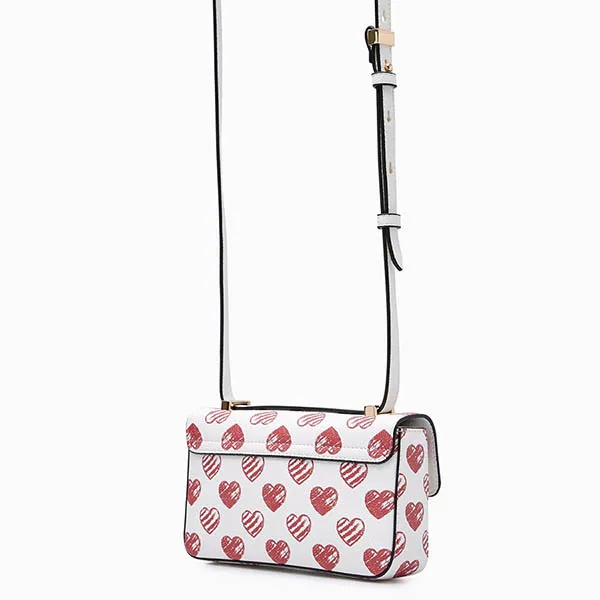 Túi Đeo Vai Nữ Lyn La La Love Shoulder Bags LL24CBF267 Màu Trắng Đỏ - Túi xách - Vua Hàng Hiệu