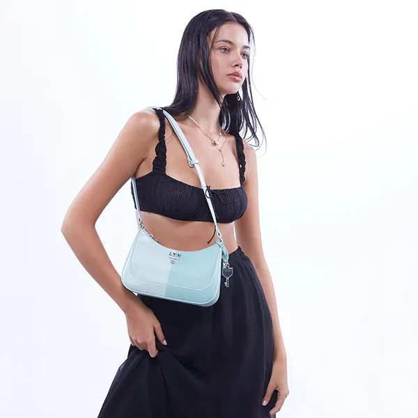 Túi Đeo Vai Nữ Lyn Rosee Re-Edit S Half Shoulder Bags LL24CBS303 Màu Xanh Nhạt
