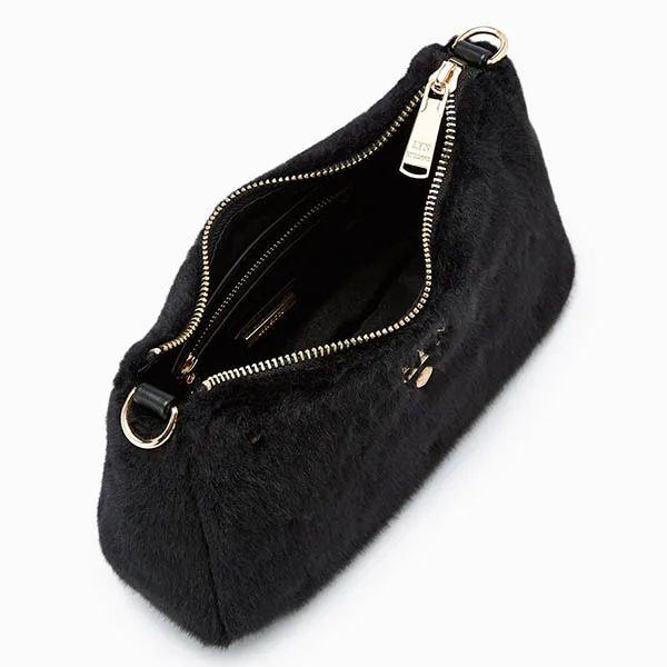 Túi Đeo Vai Nữ Lyn Tricia Fur Shoulder Bags LL24CBF269 Màu Đen