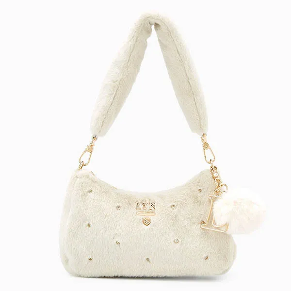 Túi Đeo Vai Nữ Lyn Tricia Fur Shoulder Bags LL24CBF269 Màu Trắng