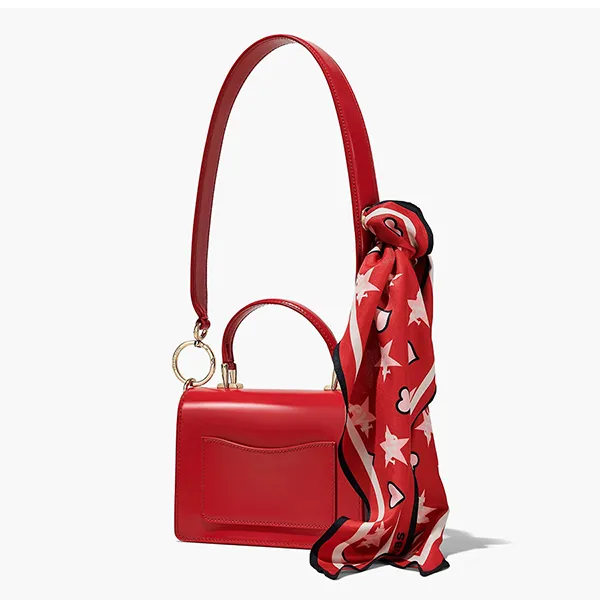 Túi Đeo Vai Nữ Marc Jacobs The Downtown Shoulder Bag Kèm Khăn Màu Đỏ