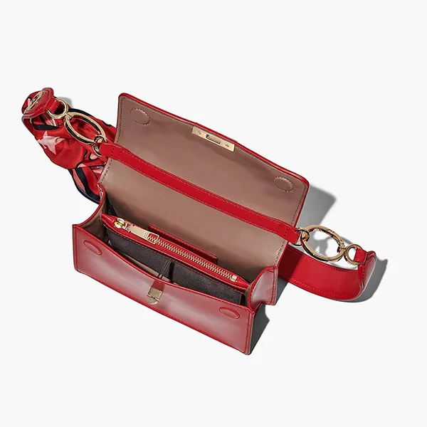 Túi Đeo Vai Nữ Marc Jacobs The Downtown Shoulder Bag Kèm Khăn Màu Đỏ