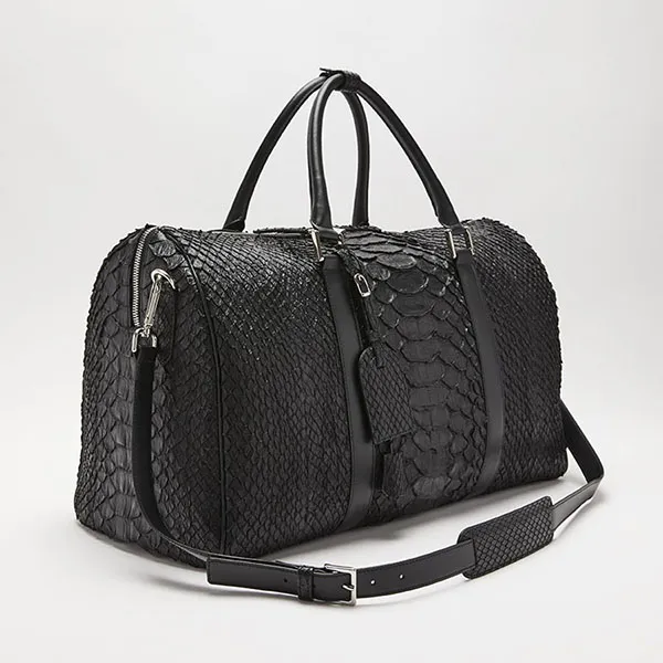 Túi Du Lịch Nam Biagini Jumbo Boston Bag Black Màu Đen