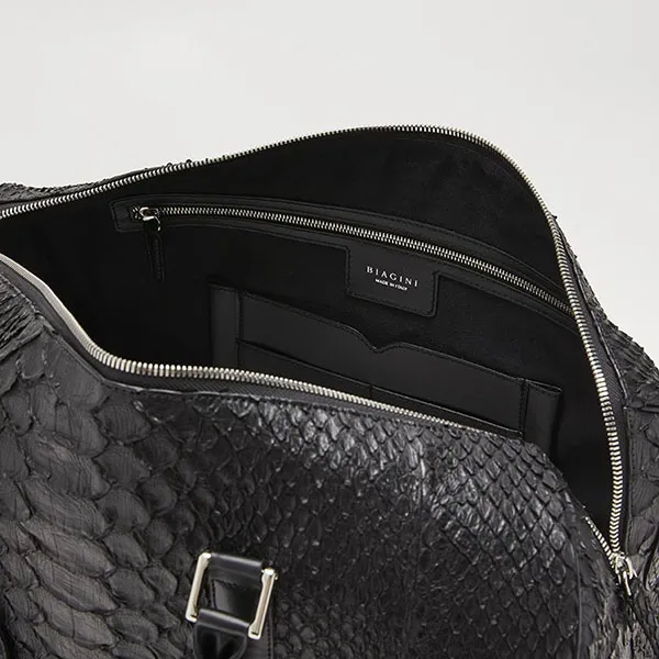 Túi Du Lịch Nam Biagini Jumbo Boston Bag Black Màu Đen