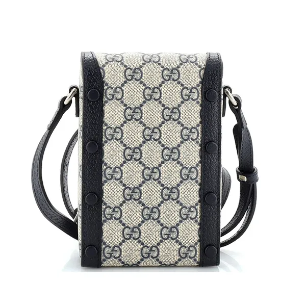 Túi Đựng Điện Thoại Gucci Horsebit 1955 Phone Box Mini Bag Màu Navy/Be