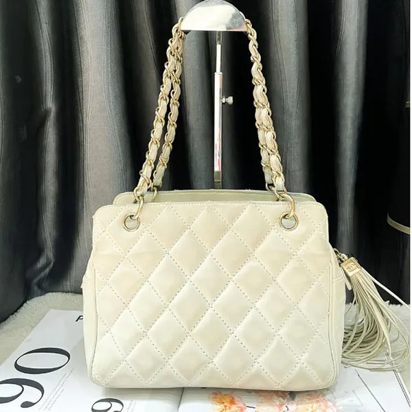 Túi Tote Nữ Chanel Coco Mark Chain Shoulder Bag Màu Trắng