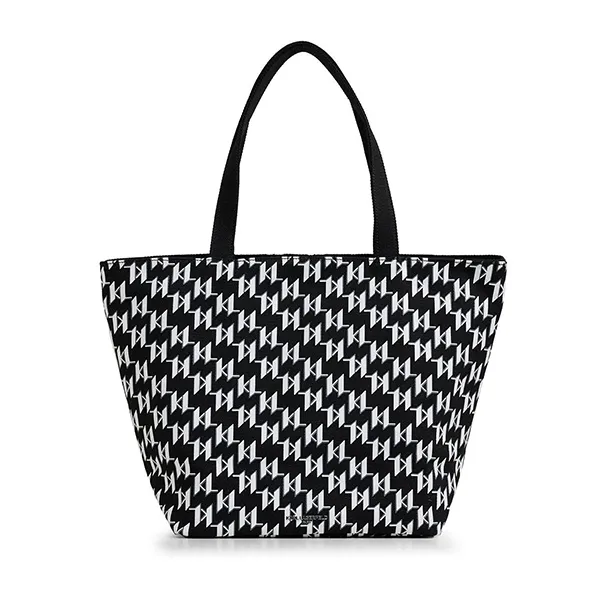 Túi Tote Nữ Karl Lagerfeld Cannes Canvas Tote LH3BG7CU Màu Đen Trắng