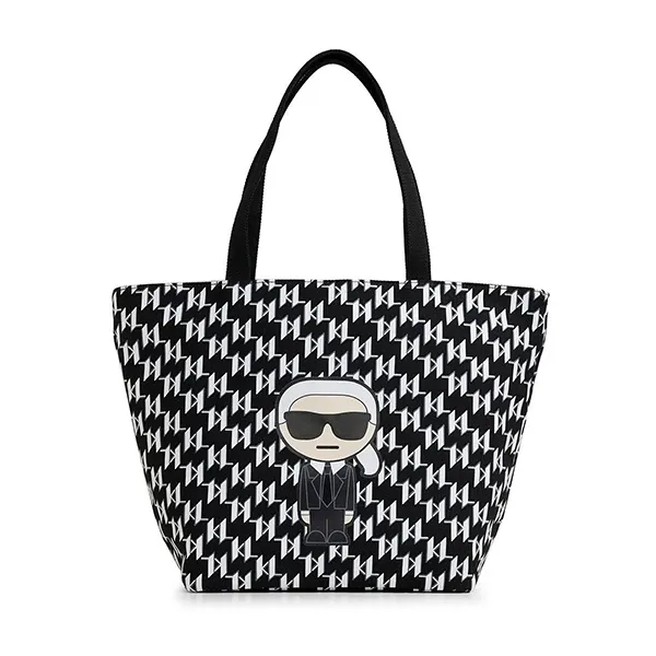 Túi Tote Nữ Karl Lagerfeld Cannes Canvas Tote LH3BG7CU Màu Đen Trắng