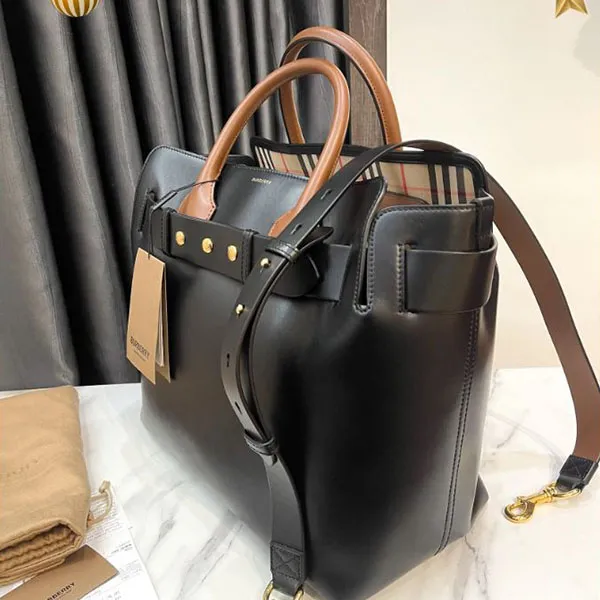 Túi Xách Nữ Buberry Small Leather Triple Stud Belt Bag Màu Đen