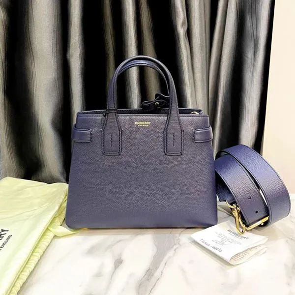 Túi Xách Nữ Burberry Medium Regency Blue Leather Crossbody Handbag Purse Màu Xanh Navy