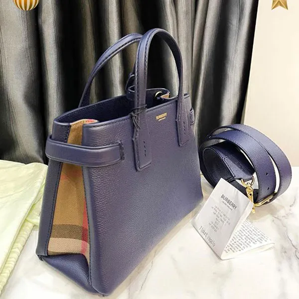 Túi Xách Nữ Burberry Medium Regency Blue Leather Crossbody Handbag Purse Màu Xanh Navy