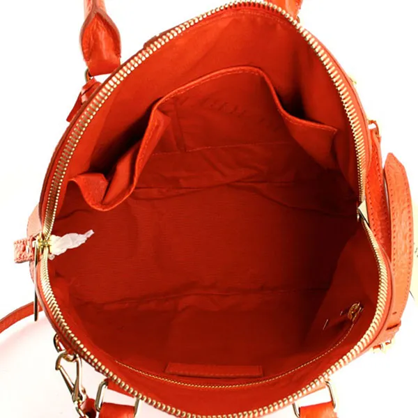 Túi Xách Nữ Burberry Orchad Handbag In Orange Leather Màu Cam