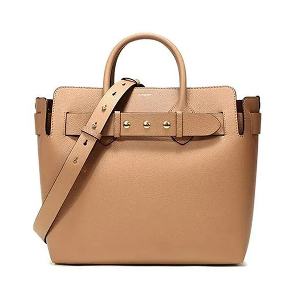 Túi Xách Nữ Burberry The Medium Triple Stud Belt Light Camel Leather Shoulder Bag Màu Nâu Vàng