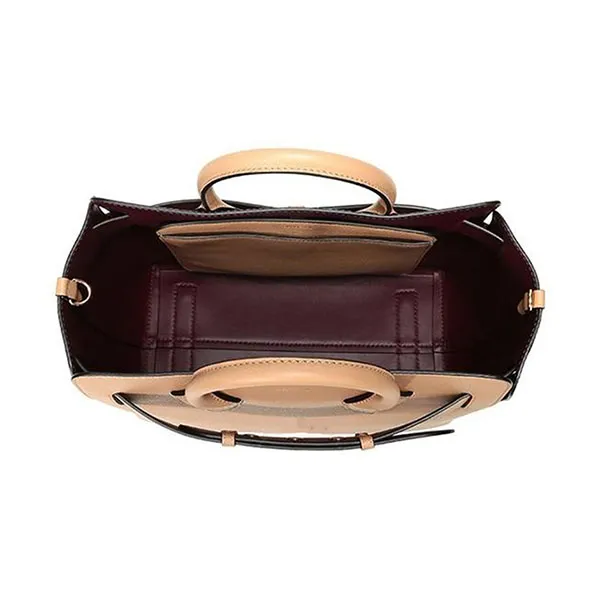 Túi Xách Nữ Burberry The Medium Triple Stud Belt Light Camel Leather Shoulder Bag Màu Nâu Vàng