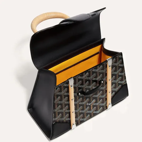 Túi Xách Nữ Goyard Sac Saigon Structuré Mini Màu Đen
