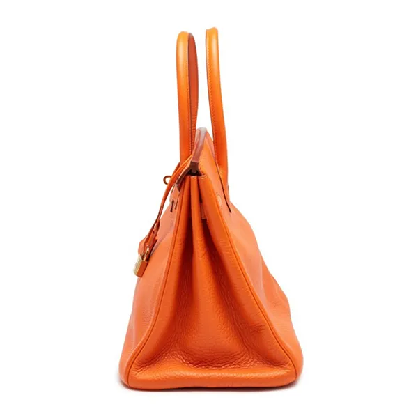 Túi Xách Nữ Hermès Orange Birkin In Taurillon Clemence Leather With Gold Hardware Màu Cam